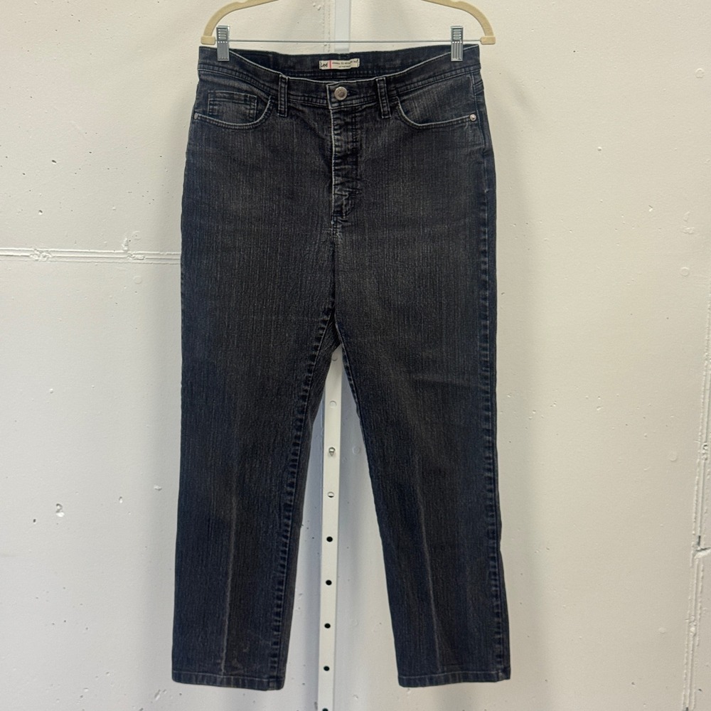 Lee‎ Women's Classic Fit Straight Leg Jeans Black Size 12 Medium High Rise